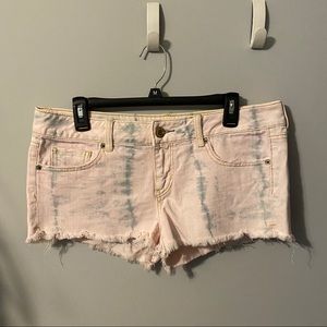 american eagle tie dyed shorts